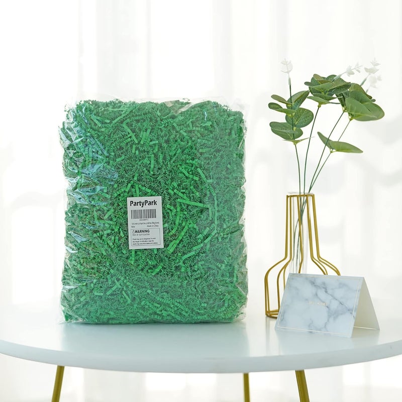 Bobobag - 1LB Crinkle Cut Paper Shred Filler Recyclable Gift Wrap Confetti Raffia Grass Shred Paper for Easter Baskets Filler Creative Eggs Decor (Green) - Image 4
